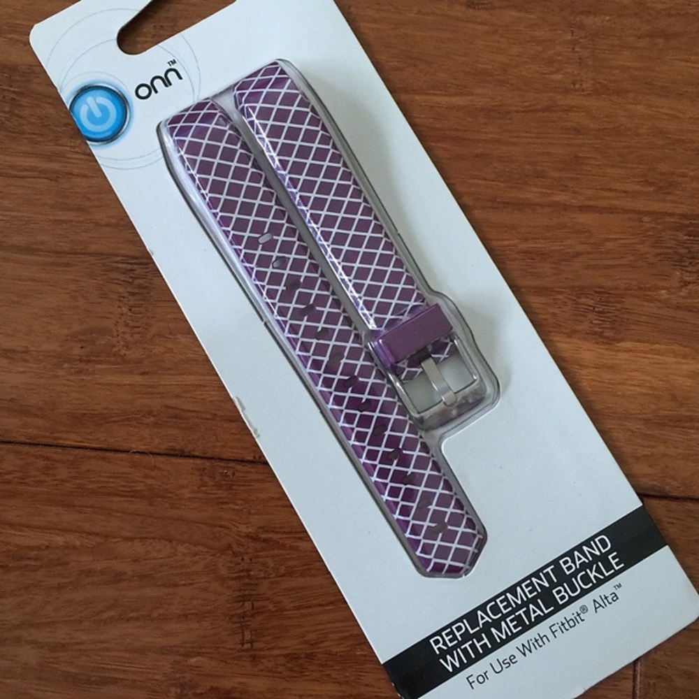 Fitbit Alta band replacement purple white & silver